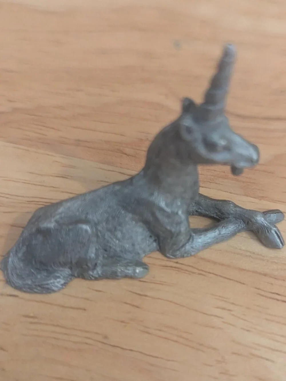 Vintage 1980 Magestic Unicorn Pewter Fantasy Heavy Detailed Trinket Spoontiques